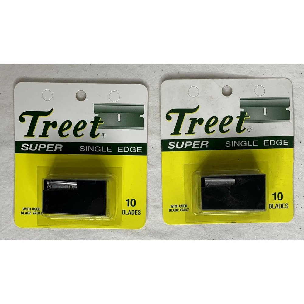 Treet Super Single Edge Razor Blades with Used Blade Vault (2) 10 Ct Packs